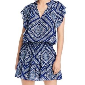 Lini Floral Flutter Blue Dress Size Small